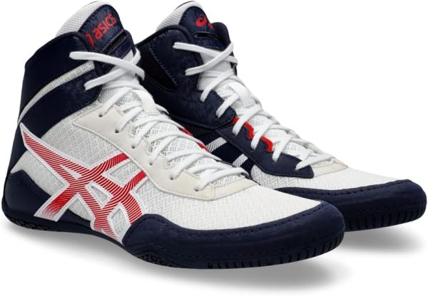 Zapatilla Asics de Lucha MATCONTROL 3 - Blanco y rojo - Imagen 3
