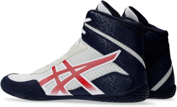 Zapatilla Asics de Lucha MATCONTROL 3 - Blanco y rojo - Imagen 4